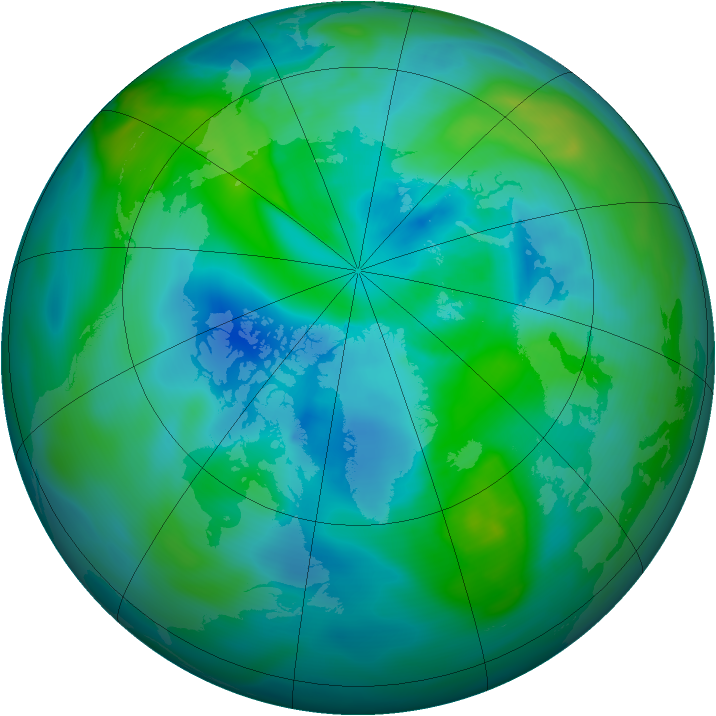 Arctic ozone map for 20 September 2006